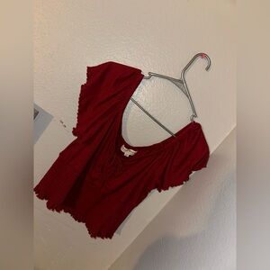 Elegant Red Women's Top